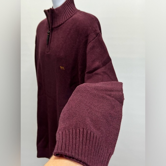 RODD & GUNN Men’s Deep cranberry 1/4 zip pullover sweater size 3XL. - Picture 4 of 14